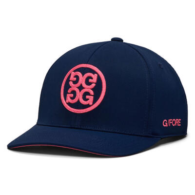 G/FORE Chainstitch Circle G's Contrast Snapback Golf Cap Twilight/Knockout Pink GMH000133