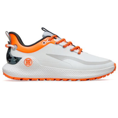 G/FORE MG4+ O2 Spikeless Golf Shoes Charcoal/Shocking Orange GMF000146