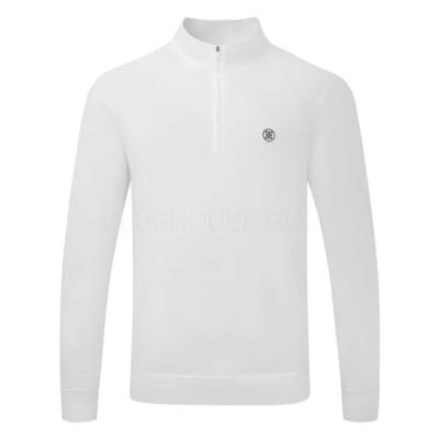 G/FORE Luxe Mid 1/4 Zip Golf Sweater Snow GMM000049-SNO