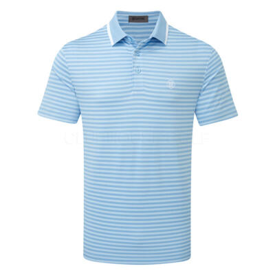 G/FORE Perforated Stripe Jersey Golf Polo Shirt Baja GMP000120-BAJA
