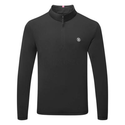 G/FORE Brushed Back Tech 1/4 Zip Golf Sweater Onyx GMM000035-SNO