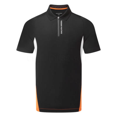 Galvin Green Marco Golf Polo Shirt Black/Orange D01001468708