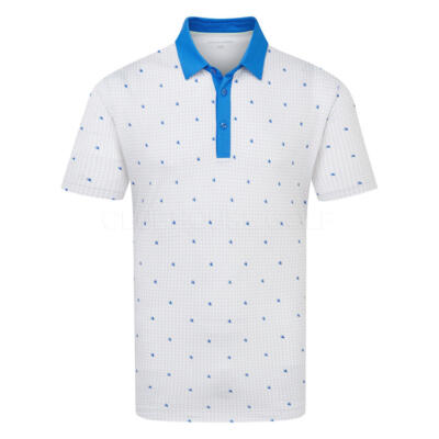 Galvin Green Marley Golf Polo Shirt White/Royal Blue D01001168757