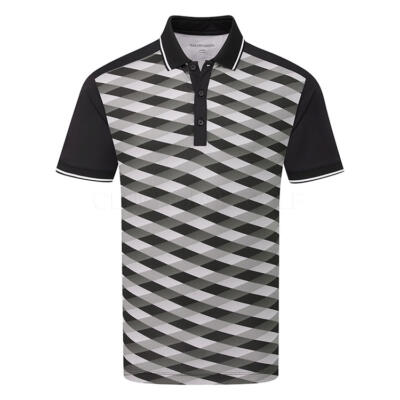 Galvin Green Marlon Golf Polo Shirt Black/Sharkskin D01000969350