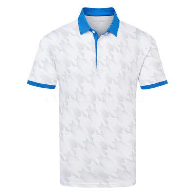 Galvin Green Miles Golf Polo Shirt White/Royal Blue D01001198757