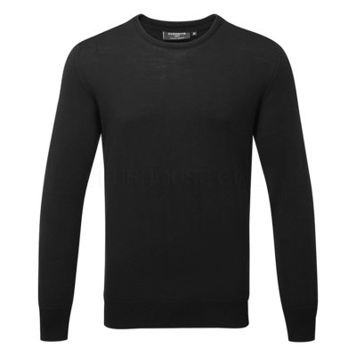 Glenmuir Knox Crew Neck Merino Golf Sweater Black KM7616CN-KNO