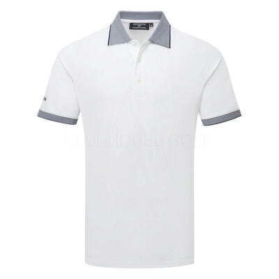 Glenmuir Hatton Golf Polo Shirt White/Navy MSP7713-HAT