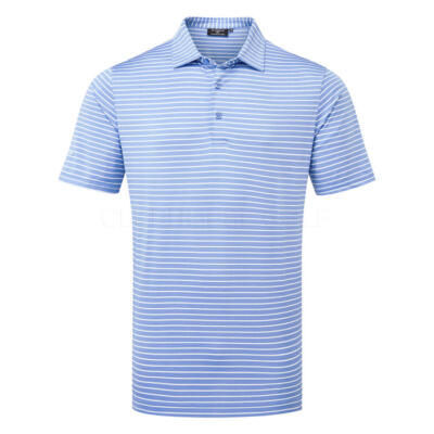 Glenmuir Muirhead Golf Polo Shirt Light Blue/White MSP7647-MUI