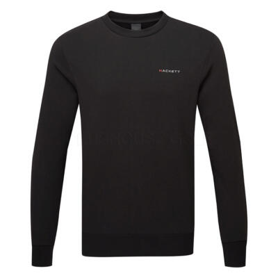 Hackett Sport Essential Crewneck Golf Sweater Black HM581327