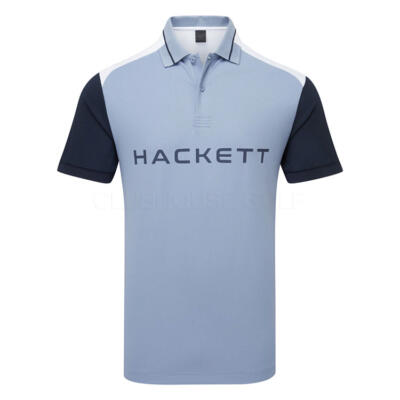 Hackett Sport Multi Golf Polo Shirt Infinity Chambray HM563402