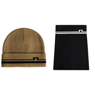 J.Lindeberg Barney Beanie And Sora Gaitor Golf Gift Set Brindle/Black