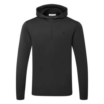 J.Lindeberg Aerial 1/4 Zip Golf Hoodie Black GMJS14699-9999