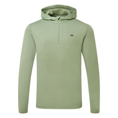 J.Lindeberg Aerial 1/4 Zip Golf Hoodie Hedge Green GMJS14699-M286