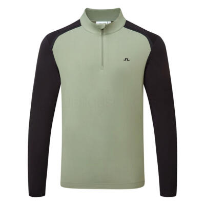 J.Lindeberg Blake 1/4 Zip Golf Sweater Hedge Green GMJS14689-M286