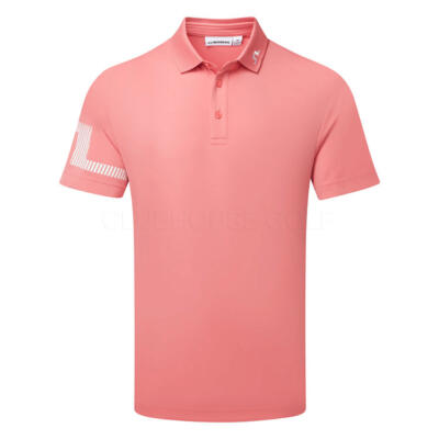 J.Lindeberg Heath Golf Polo Shirt Flamingo Plume GMJT14650-S226