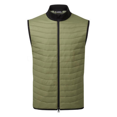 J.Lindeberg Holden Quilt Hybrid Golf Wind Vest Oil Green GMOW11977-M311