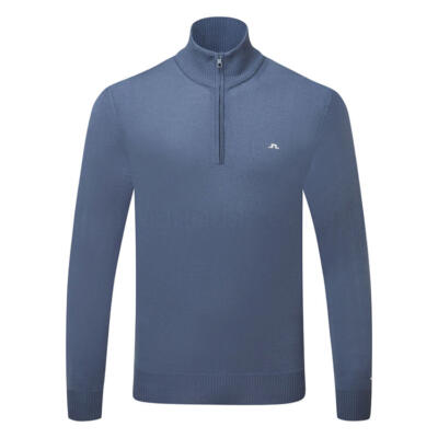 J.Lindeberg Kian 1/4 Zip Golf Sweater Vintage Indigo/White GMKW12908-O319