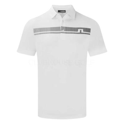 J.Lindeberg Klas Golf Polo Shirt White/Black GMJT11763-0000