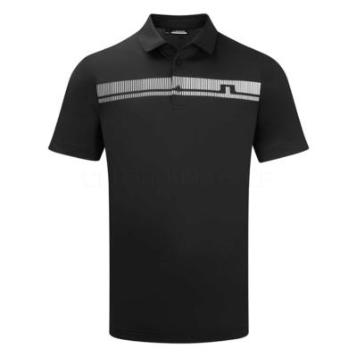 J.Lindeberg Klas Golf Polo Shirt Black/White GMJT11763-9999