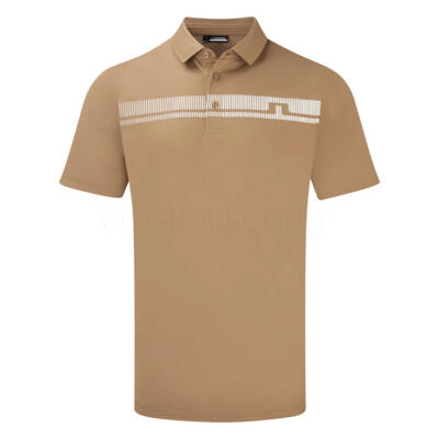 J.Lindeberg Klas Golf Polo Shirt Tigers Eye/White GMJT11763-E376