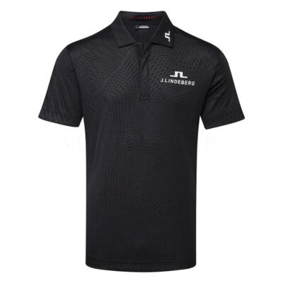 J.Lindeberg Dario Tour Golf Polo Shirt Black GMJT13734-W109