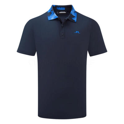 J.Lindeberg Glen Golf Polo Shirt JL Navy/Warp Sonic Blue GMJT13744-6855