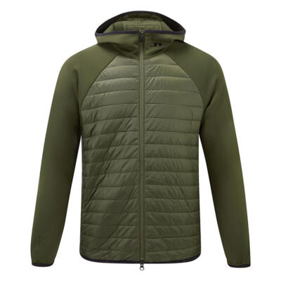 J.Lindeberg Hayden Quilt Hybrid Hooded Golf Wind Jacket Forest Green GMOW13076-M354