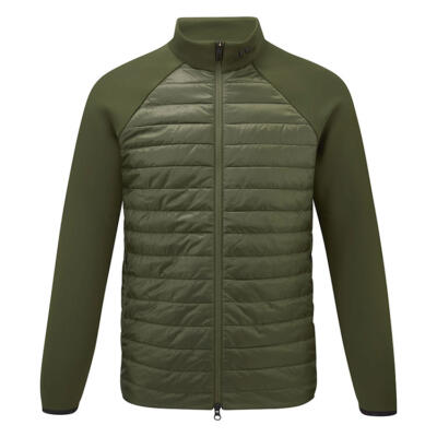 J.Lindeberg Hayden Quilt Hybrid Golf Wind Jacket Forest Green GMOW13075-M354