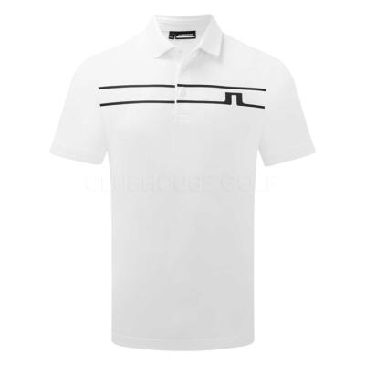 J.Lindeberg Klas Golf Polo Shirt White/Black GMJT13035-0000
