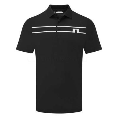 J.Lindeberg Klas Golf Polo Shirt Black/White GMJT13035-9999