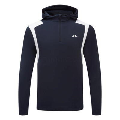 J.Lindeberg Lukas 1/4 Zip Golf Hoodie JL Navy/White GMJS15315-6855