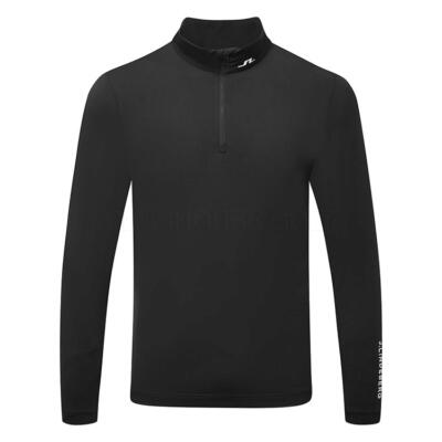 J.Lindeberg Tour Tech 1/4 Zip Golf Sweater Black/White GMJS11956-9999