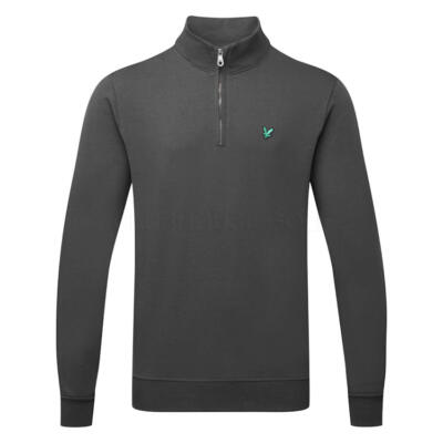 Lyle & Scott Green Eagle 1/4 Zip Golf Sweater Gunmetal ML2038VOTG-W635