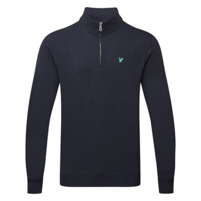 Lyle & Scott Green Eagle 1/4 Zip Golf Sweater Dark Navy ML2038VOTG-Z271