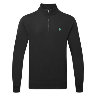 Lyle & Scott Green Eagle 1/4 Zip Golf Sweater Jet Black ML2038VOTG-Z865