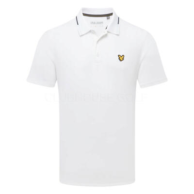 Lyle & Scott Tipped Tech Golf Polo Shirt White SP2460-626