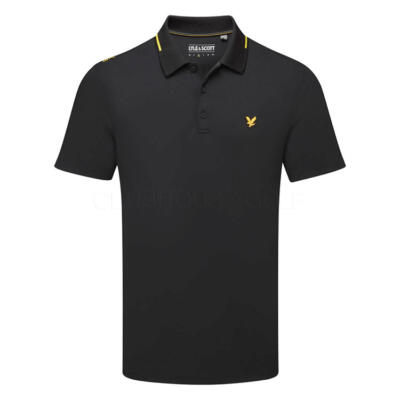 Lyle & Scott Tipped Tech Golf Polo Shirt Jet Black SP2460-Z865