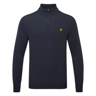 Lyle & Scott Knitted 1/4 Zip Golf Sweater Dark Navy KN2460-Z271
