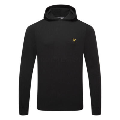 Lyle & Scott Knitted Golf Hoodie Jet Black KN2468-Z865