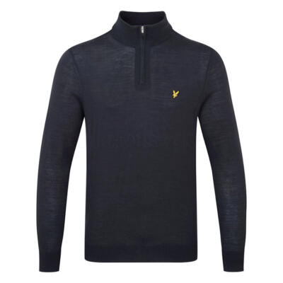 Lyle & Scott Merino 1/4 Zip Golf Sweater Dark Navy KN2169G-Z271