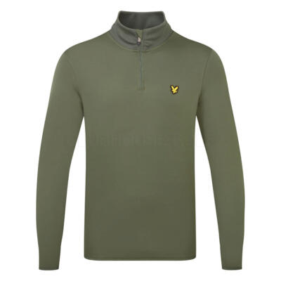 Lyle & Scott Tech 1/4 Zip Golf Sweater Cactus Green ML1760G-Z271
