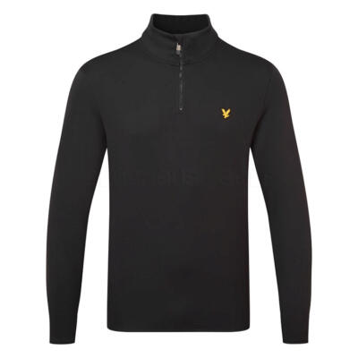 Lyle & Scott Tech 1/4 Zip Golf Sweater Jet Black ML1760G-Z865