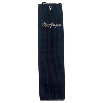 MacGregor Tri Fold Golf Towel Black/Grey