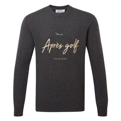 Macade Intarsia Knit Crewneck Golf Sweater Slate Grey MSW2646902