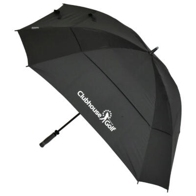 TourDri 64 Inch Clubhouse Golf Square Golf Umbrella Black