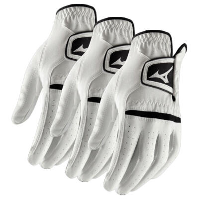 Mizuno Comp Golf Glove (3 Pack) White (Right Handed Golfer)