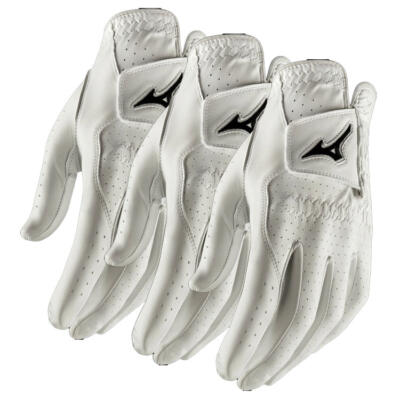 Mizuno Tour Golf Glove (3 Pack) White (Right Handed Golfer)
