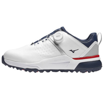 Mizuno Hazard Enerzy BOA Golf Shoes White/Dress Blue 51GQ2501