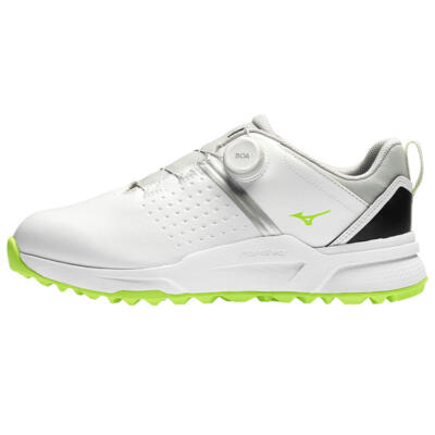 Mizuno Hazard Enerzy BOA Golf Shoes White/Green Gecko 51GQ2501