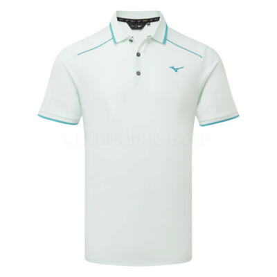 Mizuno Rib Golf Polo Shirt Pale Blue 52GAB034-02